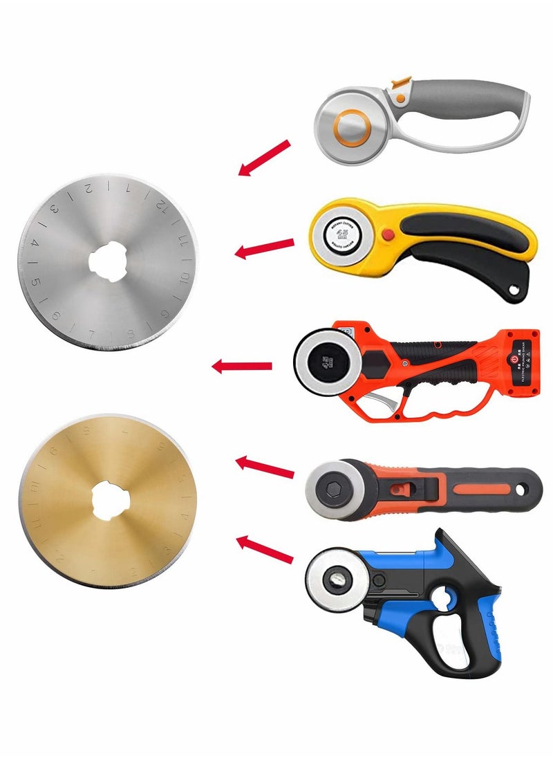 SYOSI Rotary Cutter Blades, Rotary Cutter 5mm Rotary Cutter Fabric Set with Spare Rotary Blades for Precisely Cutting Fabric leather paper fiber Etc  - Image 3