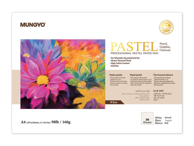 Mungyo Soft Pastel Colors Paper 160GSM, 98lb (White, 30 Sheets- A4) - Image 4