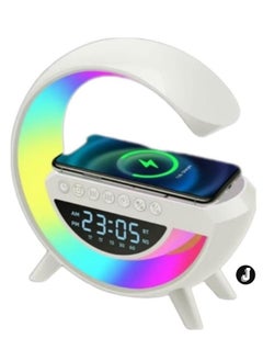 "New LED Wireless Charging Speaker – 7 Color Selections, Music Ringtone & Alarm Clock Function"