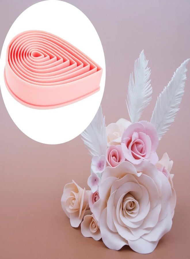 Capiant 20 PCS Rose Petal Water Drop Cookie Cutters Polymer Clay Cutters Raindrop Cookie Cutter Flower Petal Fondant Teardrop Shaped Mold Baking Tools for Wedding, Birthday Cake Decorating - Image 4