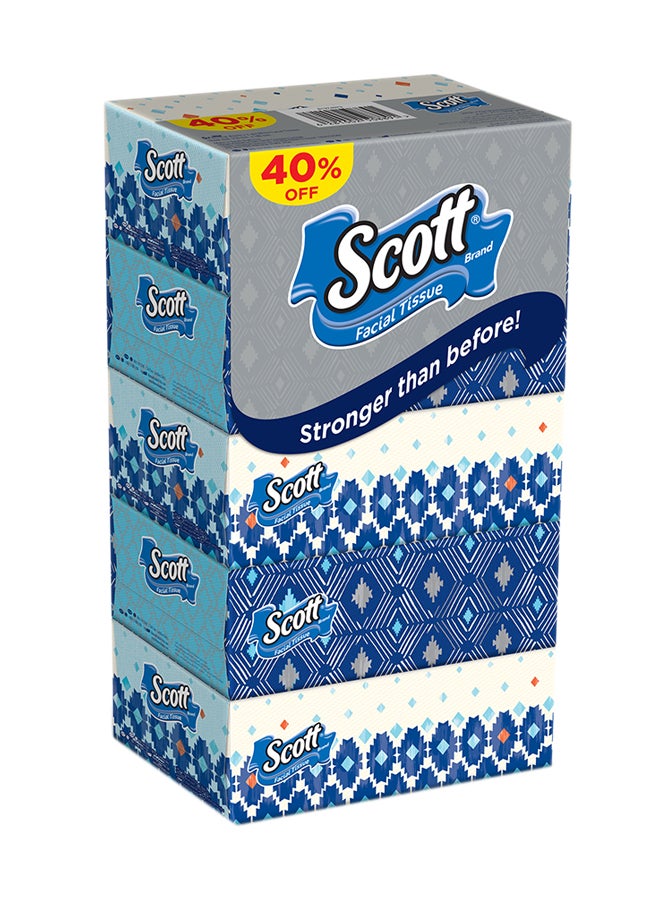 Scott Facial Tissue 160 Sheets x 2 Ply Pack of 5 - Image 1