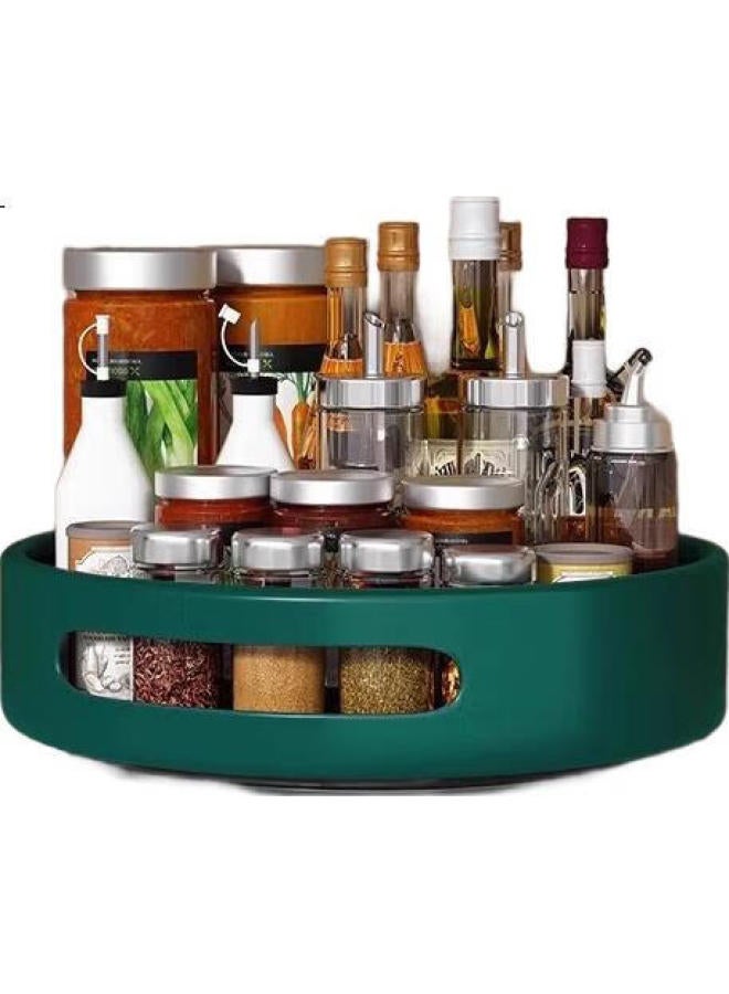 PAKCHOICE Rotating Condiment Storage Rack, Kitchen Sauce And Seasoning Bottle Organizer, Rotatable Single-Layer Large Size - Image 3