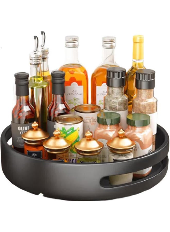 PAKCHOICE Rotating Condiment Storage Rack, Kitchen Sauce And Seasoning Bottle Organizer, Rotatable Single-Layer Large Size - Image 2