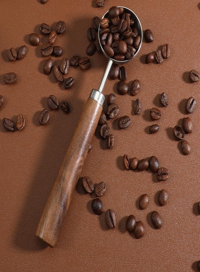 Tweruna Vintage Coffee Measuring Spoon, Stainless Steel Coffee Scoop with Walnut Handle, 1 Tablespoon 15ml for Ground CoffeeBeans, Tea, and More - Image 4