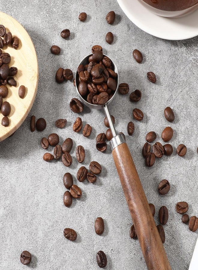 Tweruna Vintage Coffee Measuring Spoon, Stainless Steel Coffee Scoop with Walnut Handle, 1 Tablespoon 15ml for Ground CoffeeBeans, Tea, and More - Image 5