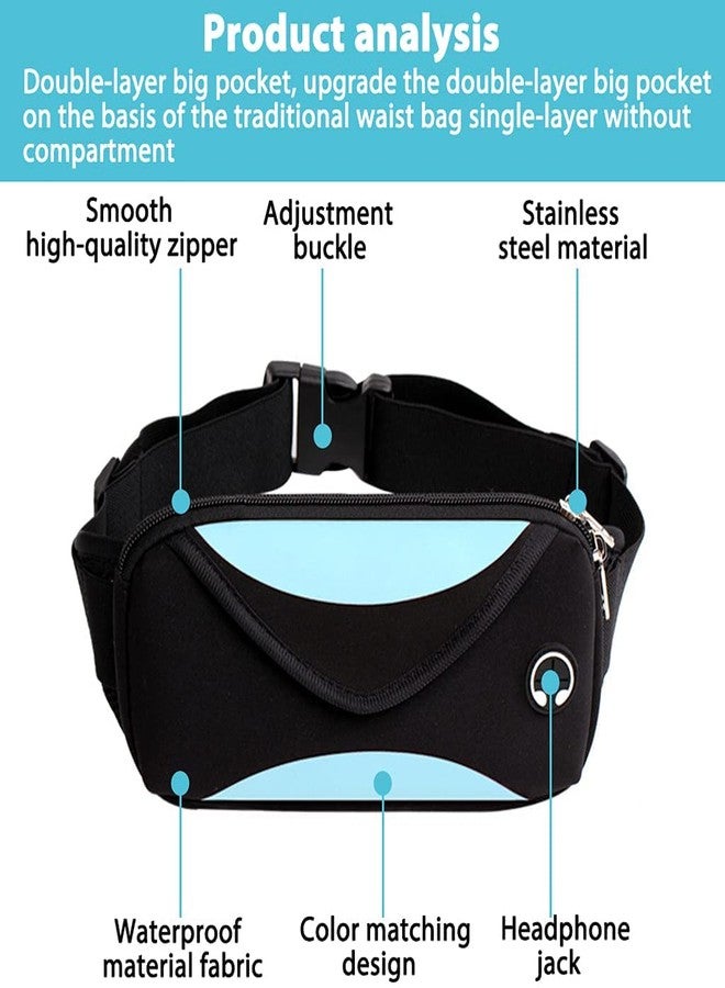 OAHU [Newest] Waterproof Waist Bag Travel Handy Hiking Zip Pouch Document Money Phone Belt Sport Bag Bum Bag for Men and Women (Color May Vary) - Image 3
