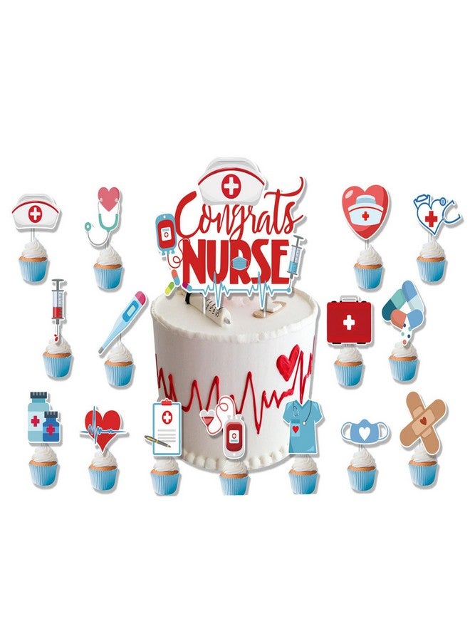 Soochat زينة كعكة مربية سوكشات زينة كعكة كب كيك مربية لاحتفال تخرج مدرسة التمريض أعواد كب كيك شكرًا للمربية زينة حفلة عيد ميلاد ذات طابع طبي - Image 1