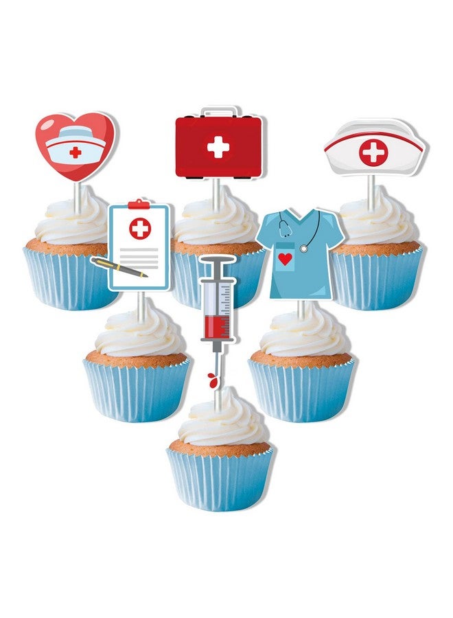 Soochat زينة كعكة مربية سوكشات زينة كعكة كب كيك مربية لاحتفال تخرج مدرسة التمريض أعواد كب كيك شكرًا للمربية زينة حفلة عيد ميلاد ذات طابع طبي - Image 4