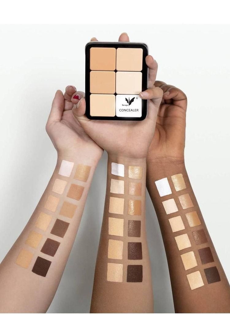 daroge - Invisible Multicolor And Functional Cream Concealer Foundation Palette 0.97Oz - Image 1