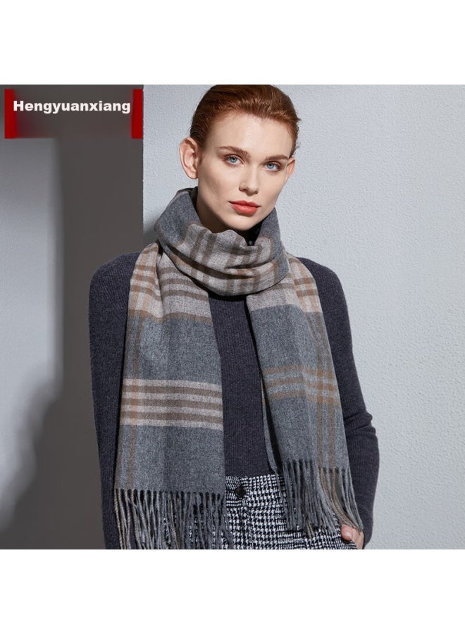 Pure Wool Scarf For Women, Autumn And Winter Shawl, Ladies' Warm Neck Wrap, Birthday Gift For Mom, Present For Girls, Gift Box Set - Image 1
