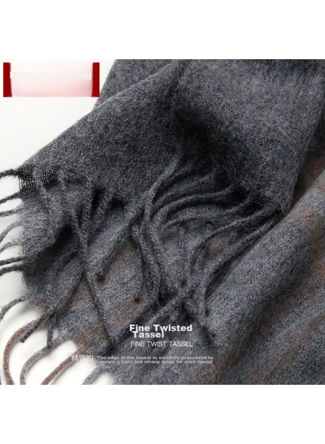 Pure Wool Scarf For Women, Autumn And Winter Shawl, Ladies' Warm Neck Wrap, Birthday Gift For Mom, Present For Girls, Gift Box Set - Image 2