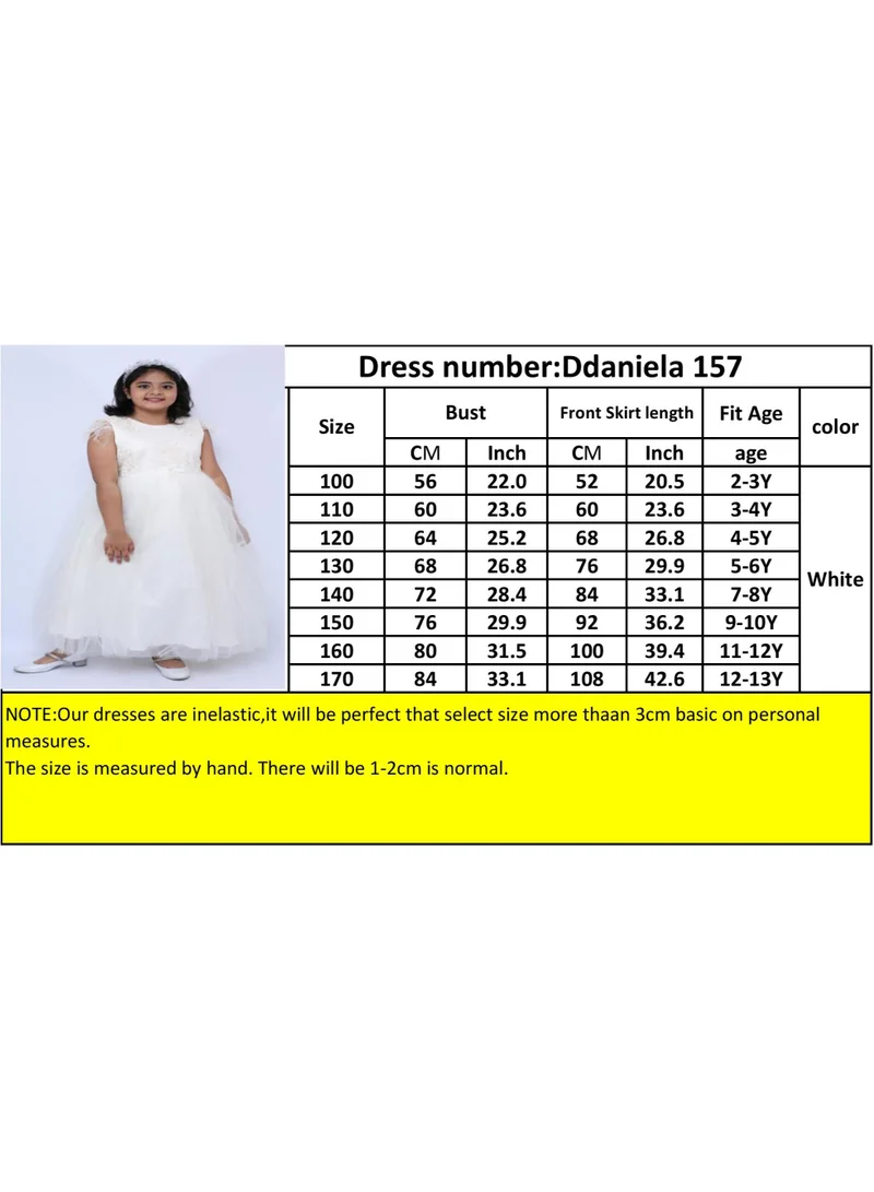 D'Daniela Feathered Tulle Dress