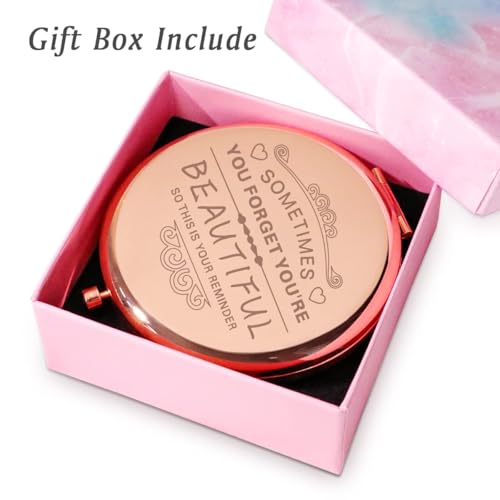 QUSTGO Personalized Gift for Women Girls Her, Custom Gifts for Adult Teen, Inspirational Compact Mirror for Birthday, Graduation, Mothers Day, Basket Stuffers - Image 5