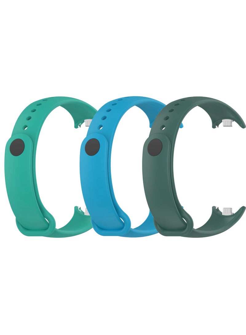 3PC Straps for Xiaomi Smart Band 10 / Mi Band 8,9,10 Soft Silicone Straps