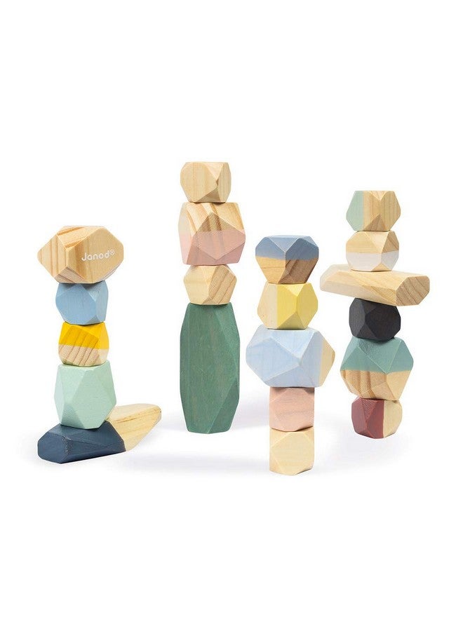 Janod Sweet Cocoon Stacking Stones - Ages 2+ - J04401 - Image 3