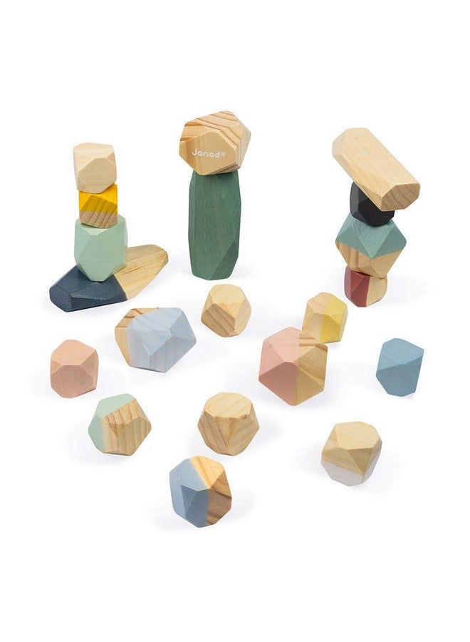Janod Sweet Cocoon Stacking Stones - Ages 2+ - J04401 - Image 4