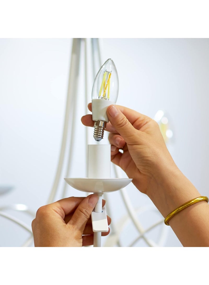 Wiz Smart Light Bulb Filament Clear Candle Light C35 E14 Tunable White Wi-Fi Compatible With Google Assistant Alexa And Siri - Image 4