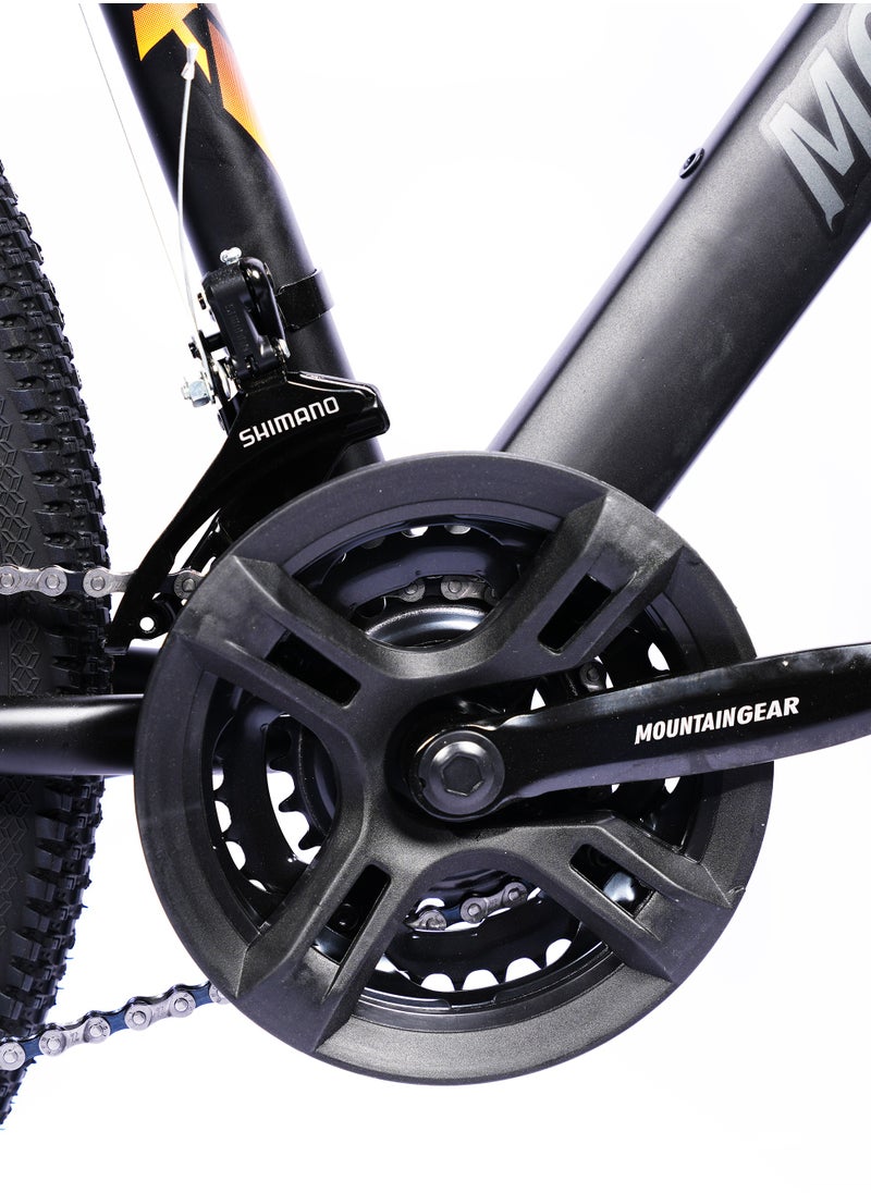 MOUNTAIN GEAR 21 Speed Explorer MTB Road Bike | 26 inch Spoke Wheel Bicycle | Disk Brakes | Shock Absorbing Front Fork | Shimano Shifters | High Carbon Steel | MTB Seat  - Image 2
