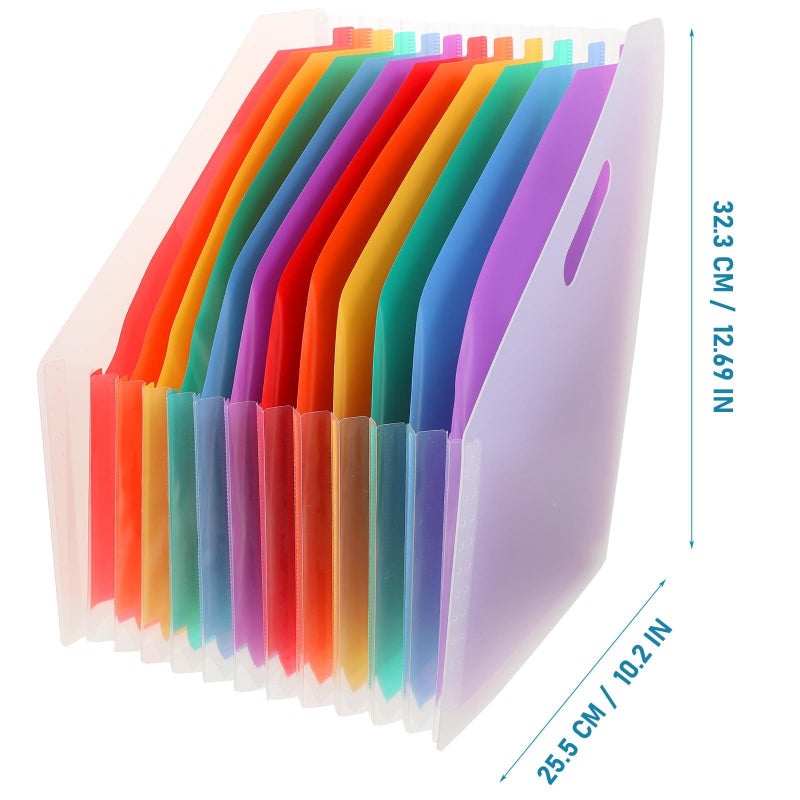 Large Capacity Expandable A4 Accordion File Folder Standing Document Holder Office School - Image 3