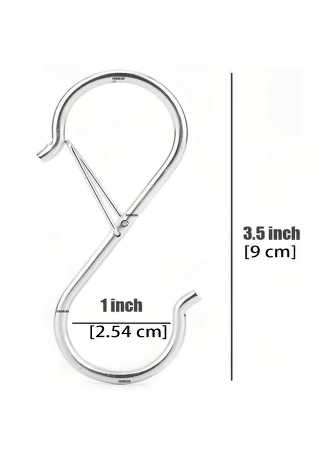 20pcs S Hooks Heavy Duty Metal Safety Buckle Design Multipurpose Hanging Storage - Image 3