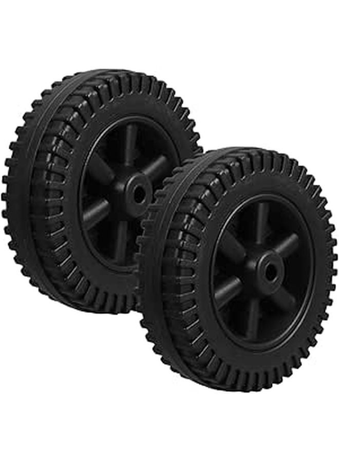 Heat Resistant Bbq Grill Wheels Replacement Kit 2Pcs Black Lightweight Easy Install - Image 1