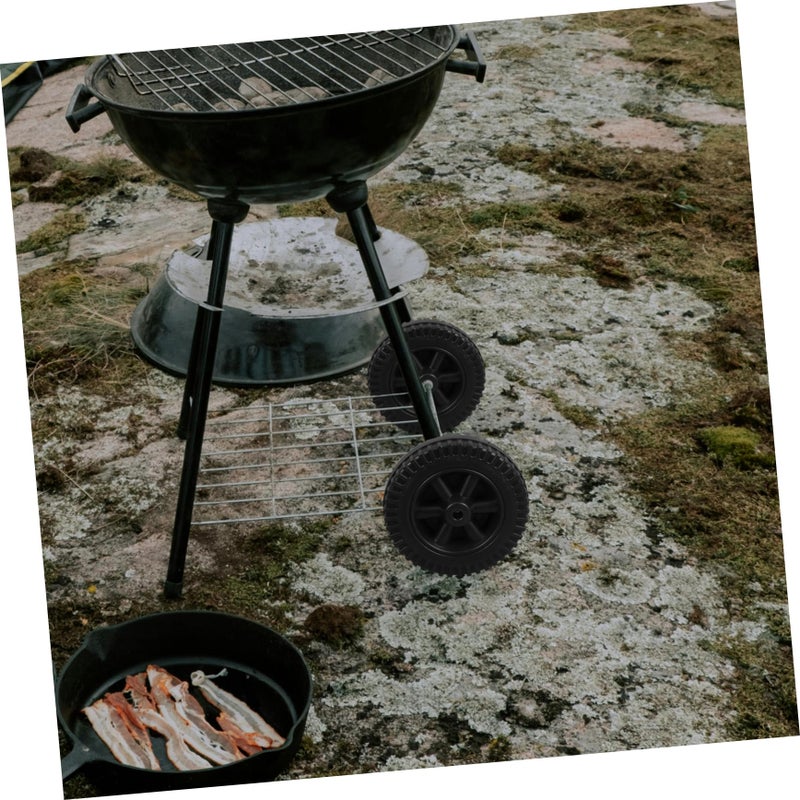 Heat Resistant Bbq Grill Wheels Replacement Kit 2Pcs Black Lightweight Easy Install - Image 5