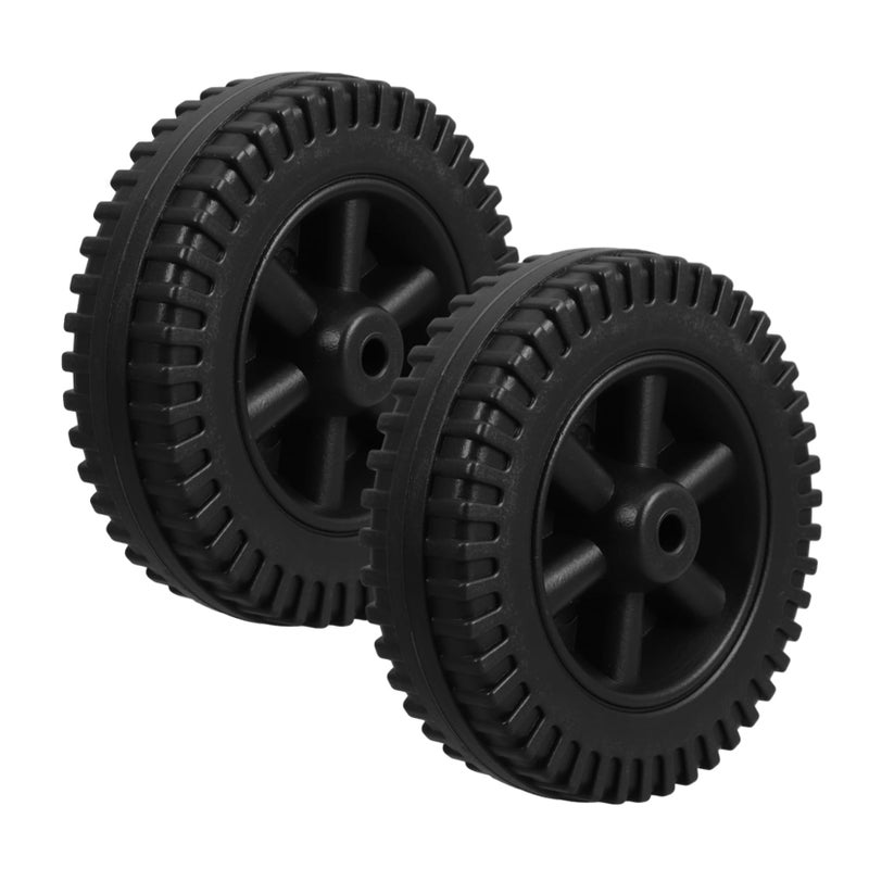 Heat Resistant Bbq Grill Wheels Replacement Kit 2Pcs Black Lightweight Easy Install - Image 2