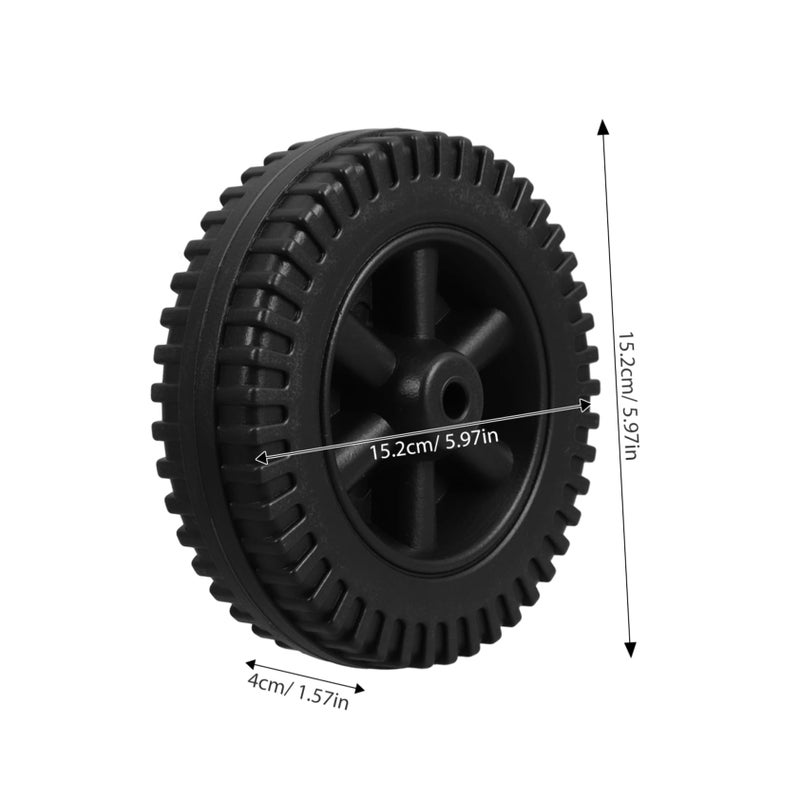 Heat Resistant Bbq Grill Wheels Replacement Kit 2Pcs Black Lightweight Easy Install - Image 3