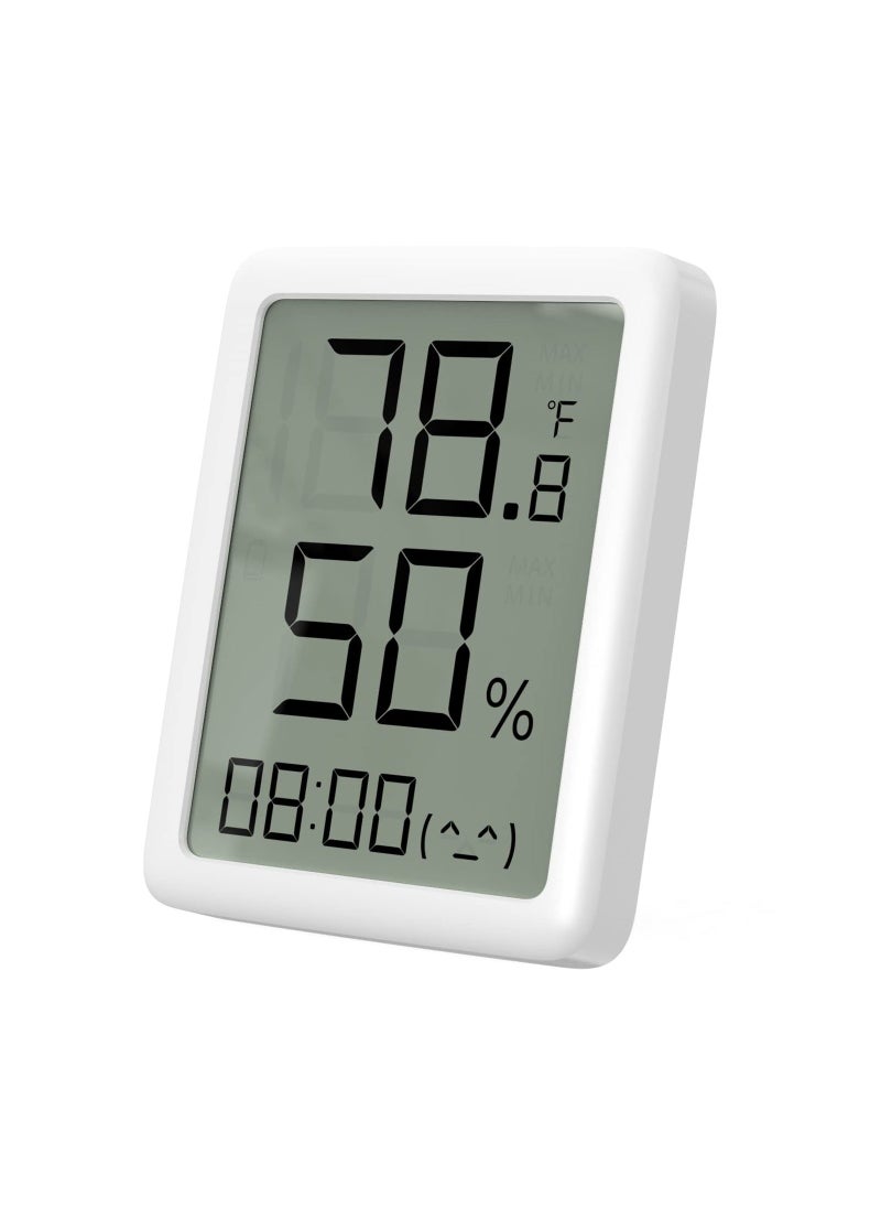 NIBEMINENT - Digital Hygrometer Thermometer, Indoor Humidity Sensor with Large LCD Display and Temperature Monitor for Home,Babyroom,Bedroom,Elderly Room(White) - Image 1