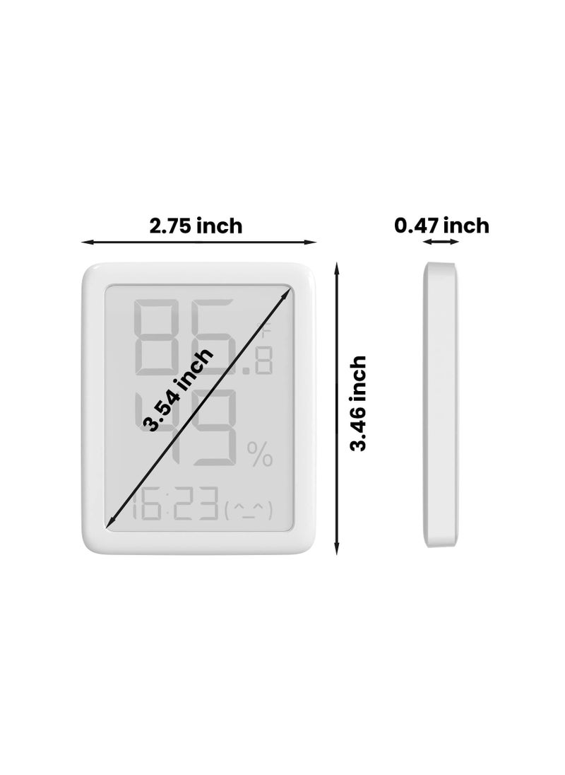 NIBEMINENT - Digital Hygrometer Thermometer, Indoor Humidity Sensor with Large LCD Display and Temperature Monitor for Home,Babyroom,Bedroom,Elderly Room(White) - Image 1
