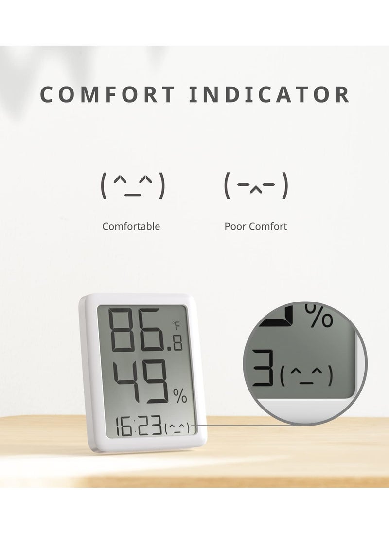 NIBEMINENT - Digital Hygrometer Thermometer, Indoor Humidity Sensor with Large LCD Display and Temperature Monitor for Home,Babyroom,Bedroom,Elderly Room(White) - Image 1