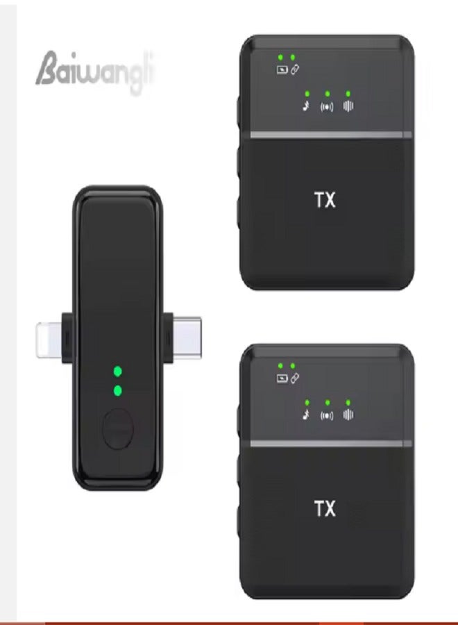 Tips&Toes 3 in 1 Square Wireless Lavalier Microphones for iPhone Android Speaker Camera 10-Hour Battery Mini Microphone with Noise Reduction for Video Recording Vlog YouTube TikTok (SX31 Single mic) - Image 1