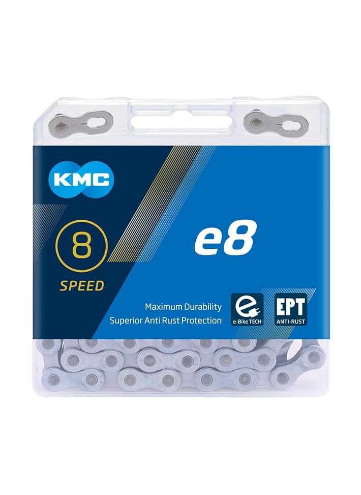 KMC - KMC 8Speed E8 for EBike Ecoproteq Coating Bicycle Chain Compatible with Shimano SRAM Campagnolo and All Major Systems - Image 1