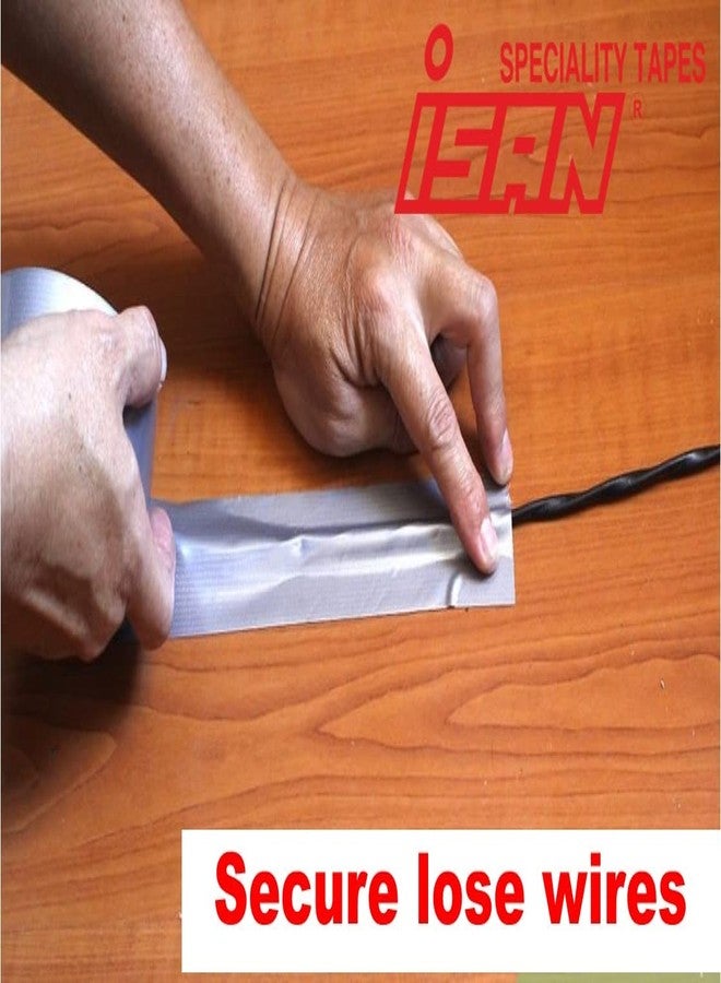 ISAN شريط لاصق أسود من ISAN®، عرض 96 مم (4 بوصات تقريبًا) × طول 25 مترًا، مقاوم للماء، لا يترك بقايا، شريط قوي لتجليد الكتب، قابل للتمزيق باليد، للاستخدام الداخلي والخارجي، للإغلاق والإصلاح (قطعة واحدة). - Image 4