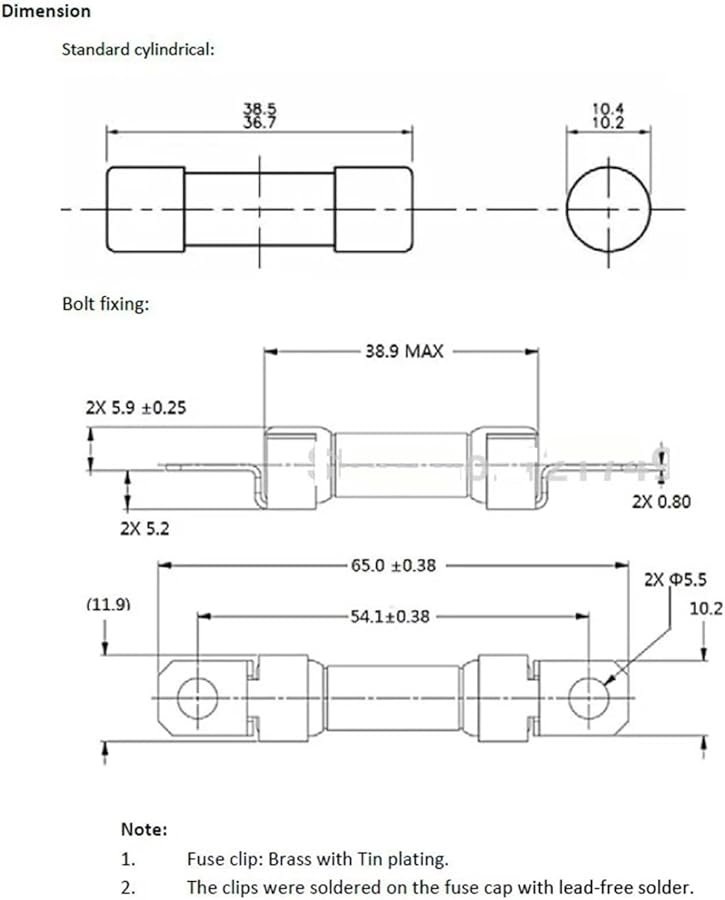 50 قطعة 12 أمبير 1000 فولت تيار مستمر فيوز شمسي 10x38 ملم سبيكة معدنية - Image 3