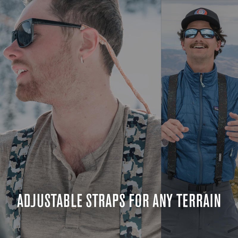 Chums Ski Suspenders for Men & Women - Heavy Duty Support Adjustable Elastic Mens Suspenders w/ Pant Clips that Won't Tear - For Skiing, Snowboarding, Winter Sports & More -One Size Fits Most (Black) - Image 3