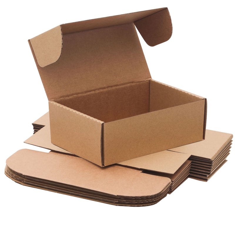 YOUNGKEE 9x6x2 Small Shipping Boxes for Packaging YOUNGKEE 10 Pack Small Cardboard Boxes for Crafts Recyclable Corrugated Boxes for online Business Mailer Gift Packing Jewelry Box Shipping Brown 