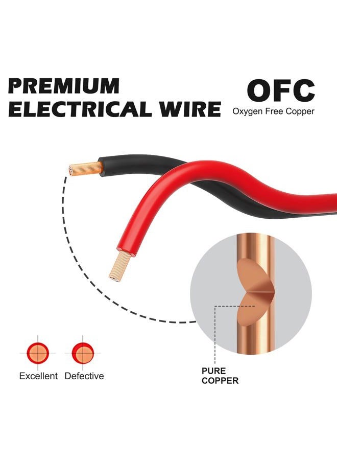 TYUMEN 100FT 20 Gauge 2pin 2 Color Red Black Cable Hookup Electrical Wire LED Strips Extension Wire, 20AWG OFC 12V/24V DC Extension Cable Wire Cord for Led Strips Single Color 3528 5050 - Image 5