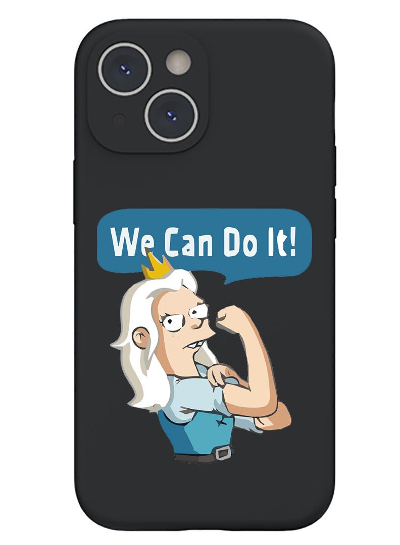 Theodor Protective Slim Fit Case Liquid Silicone Cover with Full Body Protection Anti-Scratch Shockproof Case For iPhone 13 Black  - Wine is like duct tape copy - Image 1