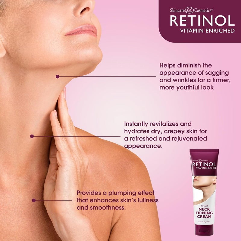 RETINOL كريم شد الرقبة المضاد للشيخوخة بالريتينول يشد وينعم بشرة الرقبة لمظهر شاب 17 أونصة - Image 3