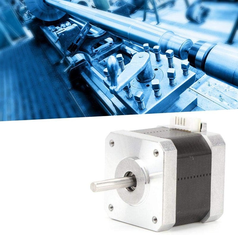 كلاراكو محرك متدرج 24 فولت، محرك متدرج ثنائي الطور Nema 17 24 فولت/1.5 أمبير، 0.4 نيوتن متر، 1.8 درجة، محرك متدرج للتحكم الصناعي، محرك متعدد الوظائف، محرك متدرج 24 فولت - Image 5