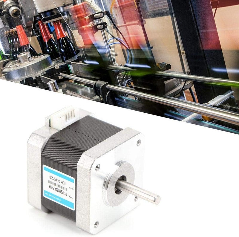 كلاراكو محرك متدرج 24 فولت، محرك متدرج ثنائي الطور Nema 17 24 فولت/1.5 أمبير، 0.4 نيوتن متر، 1.8 درجة، محرك متدرج للتحكم الصناعي، محرك متعدد الوظائف، محرك متدرج 24 فولت - Image 1