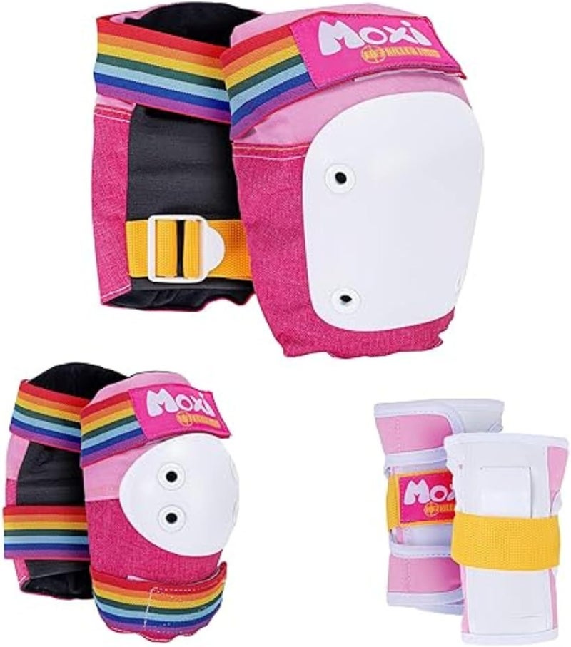 187 Killer Pads Moxi Skate Knee Pads, Elbow Pads, and Wrist Guards - Six Piece Pad Set - Image 1