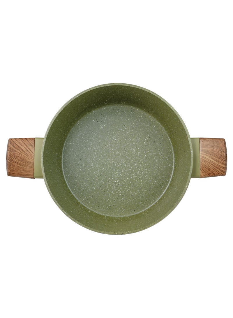 BERGNER ACADIA FORGED ALUMINUM  CASSEROLE W LID 30CM WITH  INDUCTION BOTTOM, GREEN COLOR, BG56245GR  - Image 4
