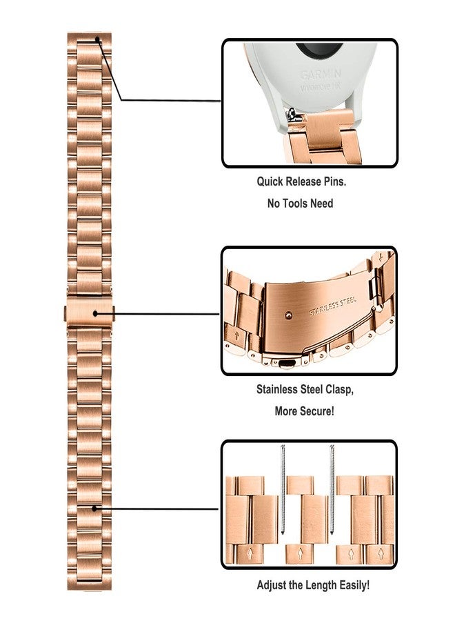 TRUMiRR Band Sets for Garmin Vivomove HR/Vivoactive 6 5 3, 20mm Metal Watchband + Mesh Strap for Forerunner 570 42mm 645 245 Music/Venu Sq 2 / Vivomove 3 / Luxe/Style/Trend - Image 4
