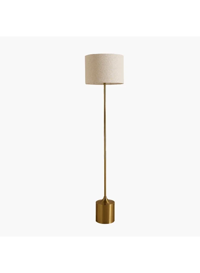 Home Box Haskett Otto Metal Floor Lamp with Linen Shade - 35x155 cm