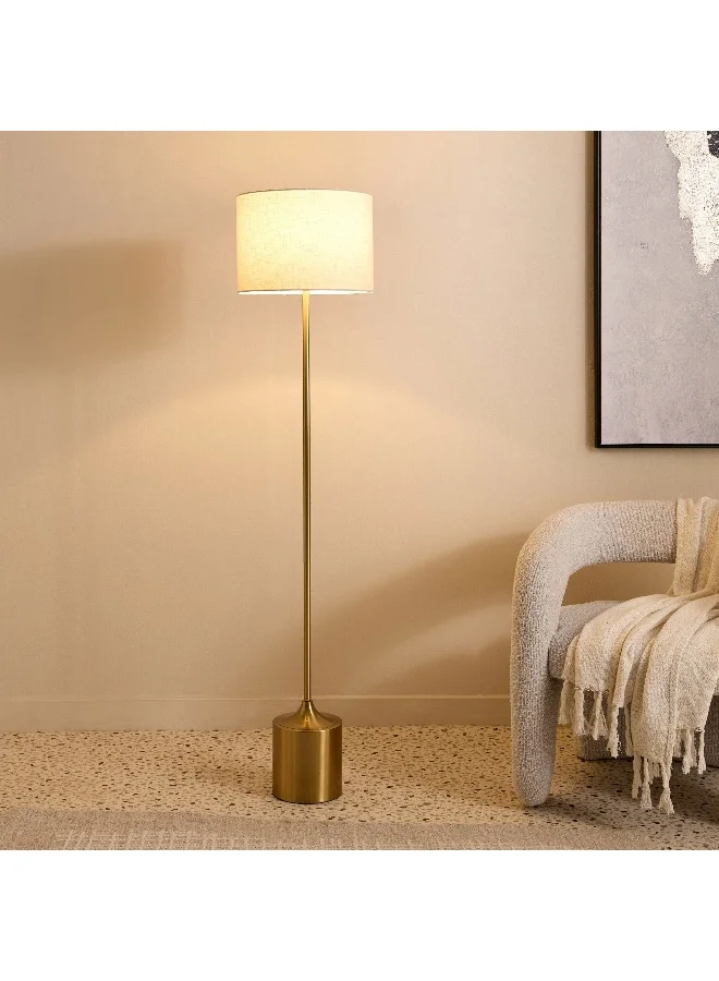 Home Box Haskett Otto Metal Floor Lamp with Linen Shade - 35x155 cm
