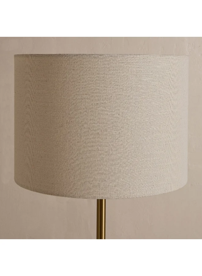 Home Box Haskett Otto Metal Floor Lamp with Linen Shade - 35x155 cm