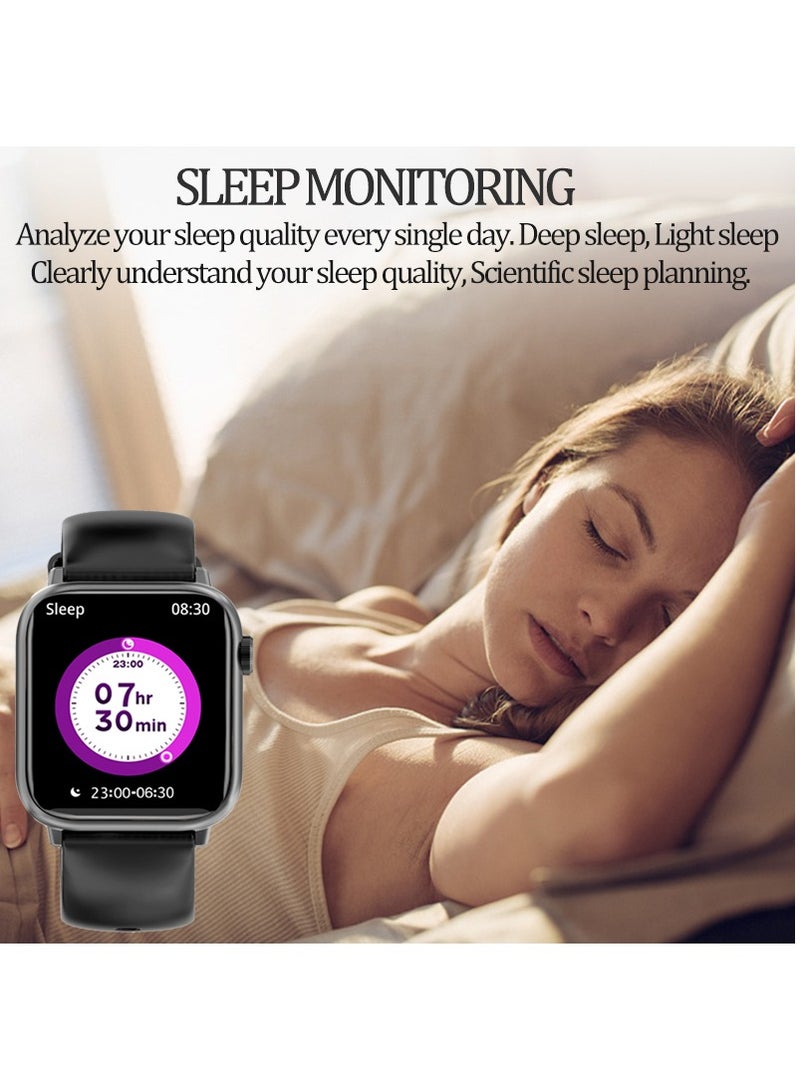 رولستيمي الساعات الذكية للنساء الرجال ، اللياقة البدنية المقتفي مع معدل ضربات القلب النوم رصد ، 1.85 " هد كامل اللمس إب 67 للماء عارضة الرياضة ساعة ذكية لالروبوت دائرة الرقابة الداخلية - Image 3