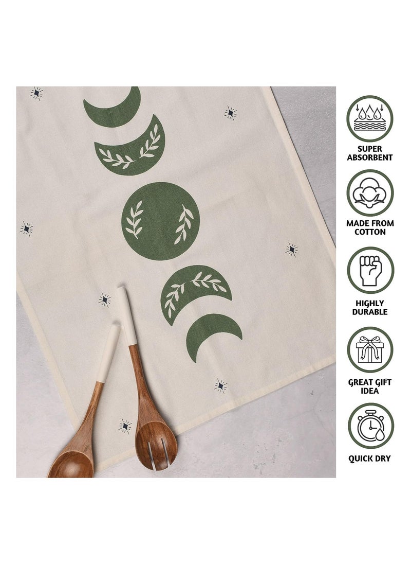 Folkulture - Kitchen Or Dish Towels, 20X26 Inches Modern Kitchen Hand Or Tea Towels, Set Of 3 Cotton Dishtowels And Dishcloth For Farmhouse Decor, Magical - Image 1